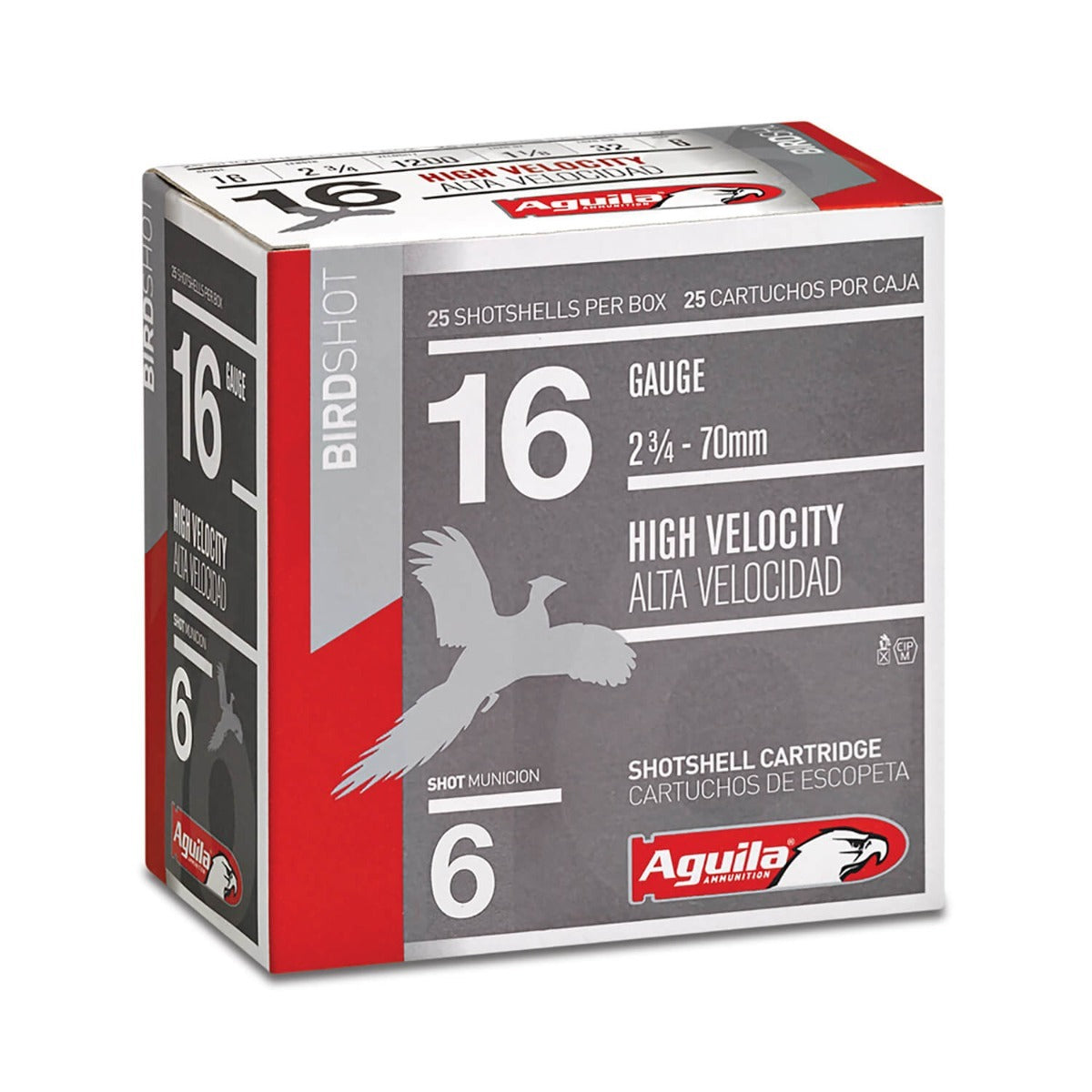 Aguila Ammunition 16ga Birdshot 2.75 inch Shotgun Shells - #6 Shot | 1-1/8oz | 1240 fps | (25 Round Box)