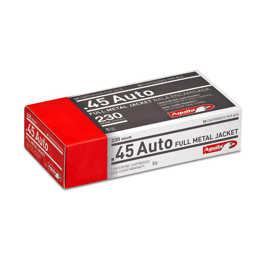 Aguila Ammunition .45 Auto Handgun Ammo - 230 Grain | Full Metal Jacket | (50 round Box)