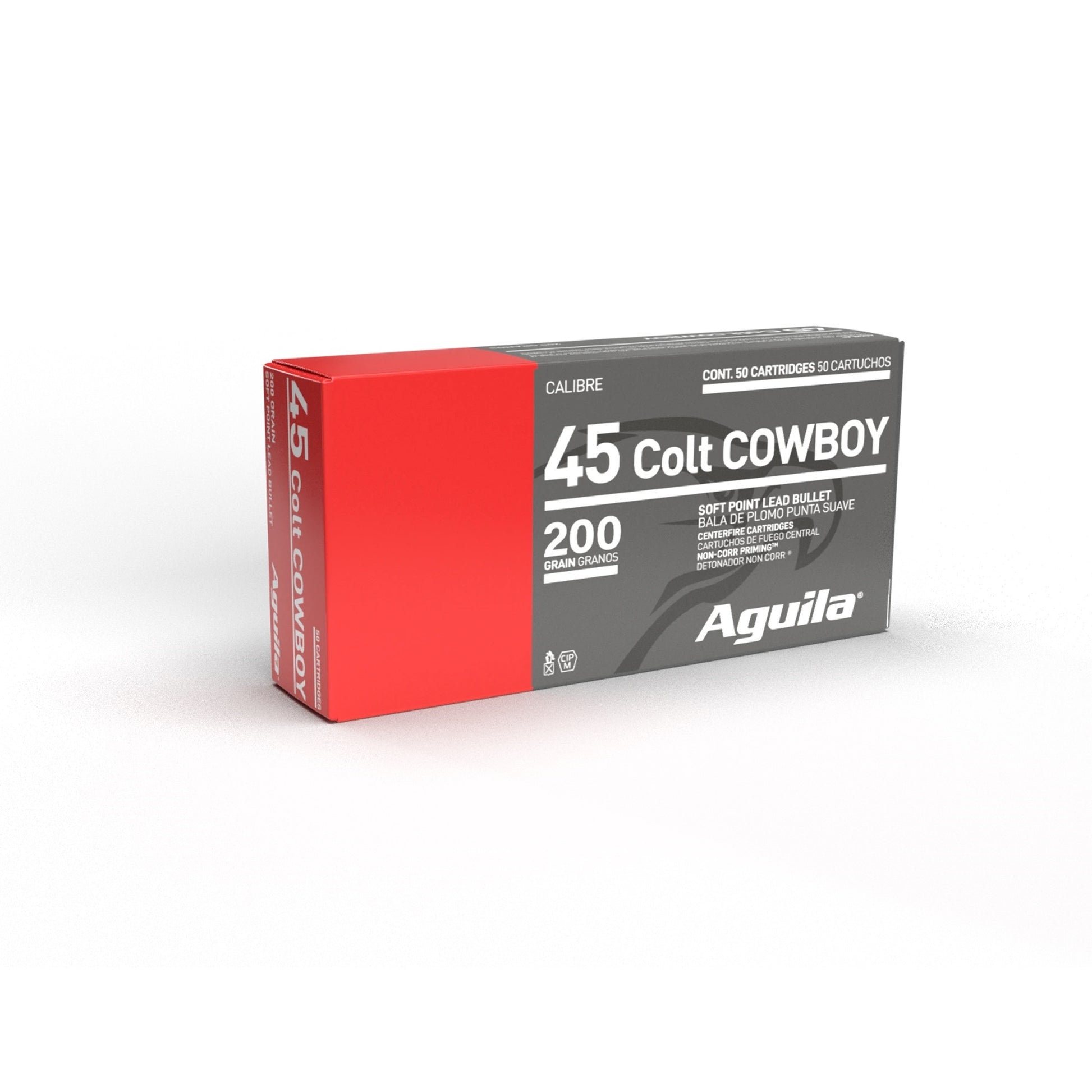 Aguila, .45 Colt, Cowboy - 200 Grain | Soft Point Lead Bullet, LSP | 50 Rounds per Box 