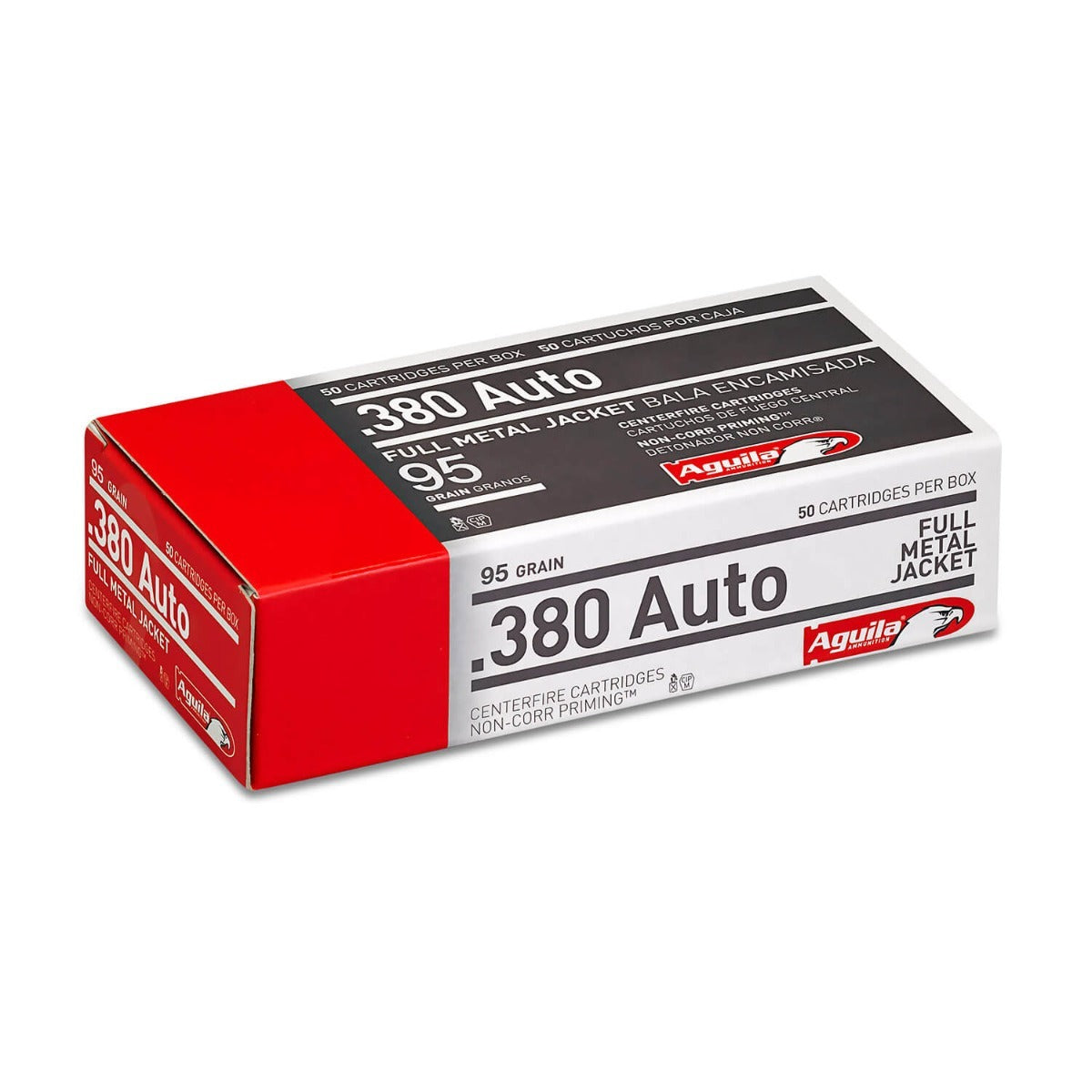 Aguila, .380 Auto, 95 Grain | Full Metal Jacket, FMJ | 50 Rounds per Box