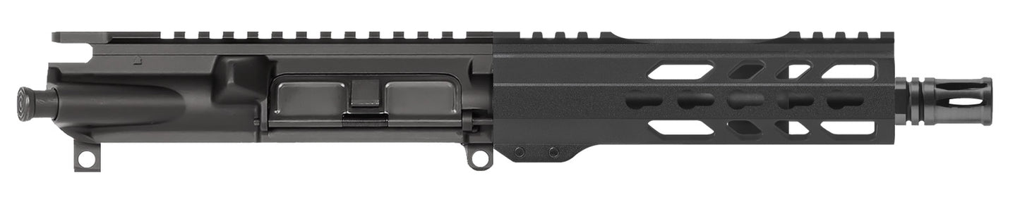 CBC AR15 Upper Assembly - Black | 5.56 NATO | 7.5" Barrel | 7" Keymod Handguard/Rail|Less BCG & Charging Handle