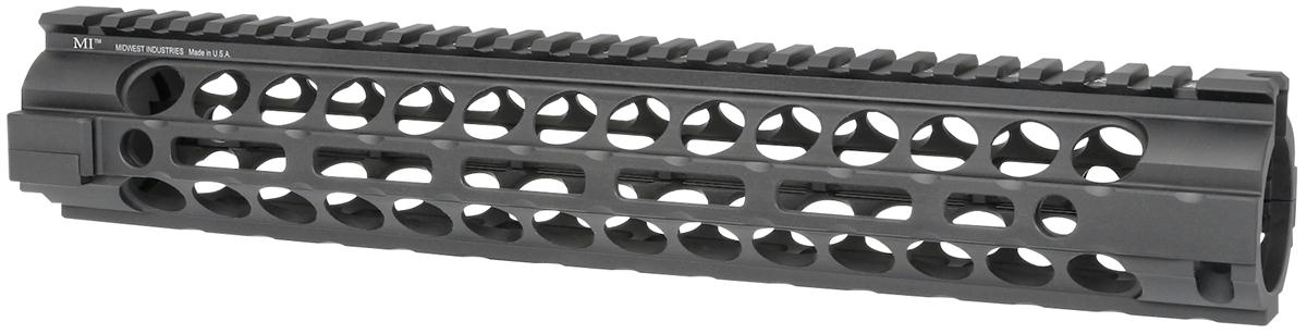 Midwest Industries Gen2 Two Piece Free Float AR15 Handguard - Black | Rifle Length | M-LOK