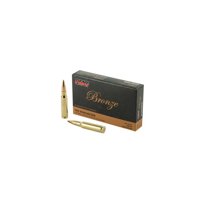 PMC Bronze .308 Winchester Rifle Ammo - 147 Grain | FMJ-BT