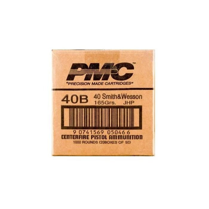 PMC Bronze .40 S&W Handgun Ammo - 165 Grain | JHP | 1000rd Case