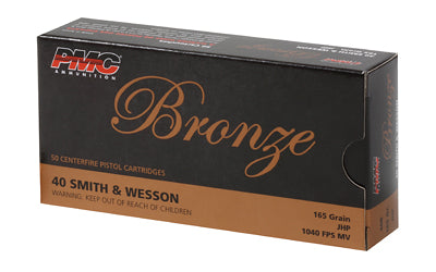 PMC Bronze .40 S&W Handgun Ammo - 165 Grain | JHP |  (50 Round Box)