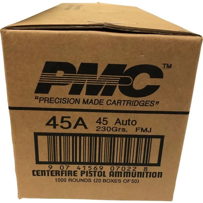 PMC Bronze .45 ACP Handgun Ammo - 230 Grain | FMJ | 1000rd Case