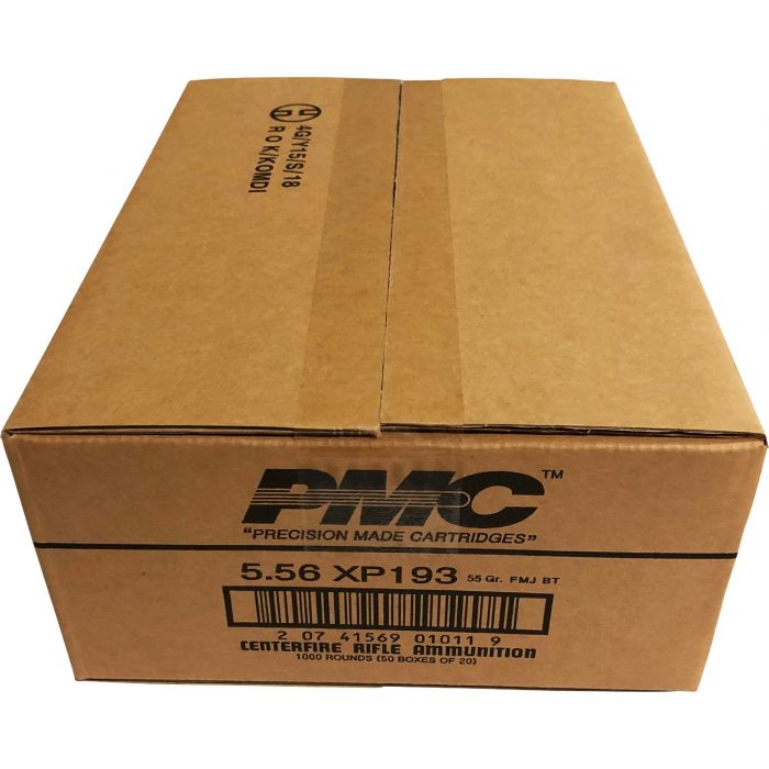 PMC X-TAC 5.56NATO Rifle Ammo - 55 Grain | FMJ-BT |  (1000 Round Case)