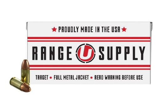 Underwood Ammo Range Supply 9mm Luger Handgun Ammo - 124 Grain | FMJ | 50rd box