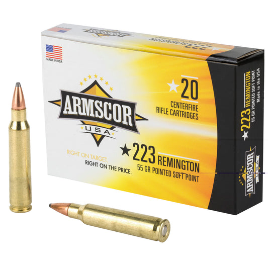 Armscor, .223 Rem, 55 Grain | PSP |  (20 Round Box)