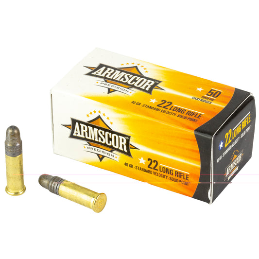 Armscor, Ammo, 22 LR, 40Gr, Solid Point, Standard Velocity, 50 Round Box