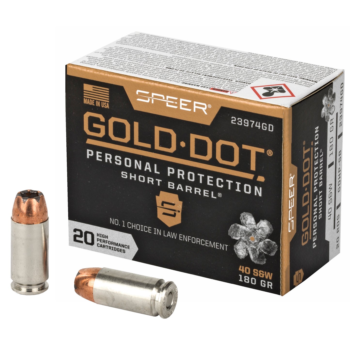 Spr Gold Dot 40sw 180gr Hp Sb 20/200