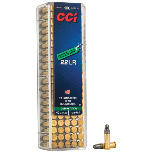 Cci 22lr Green 40Gr Tag Comp 100/5000