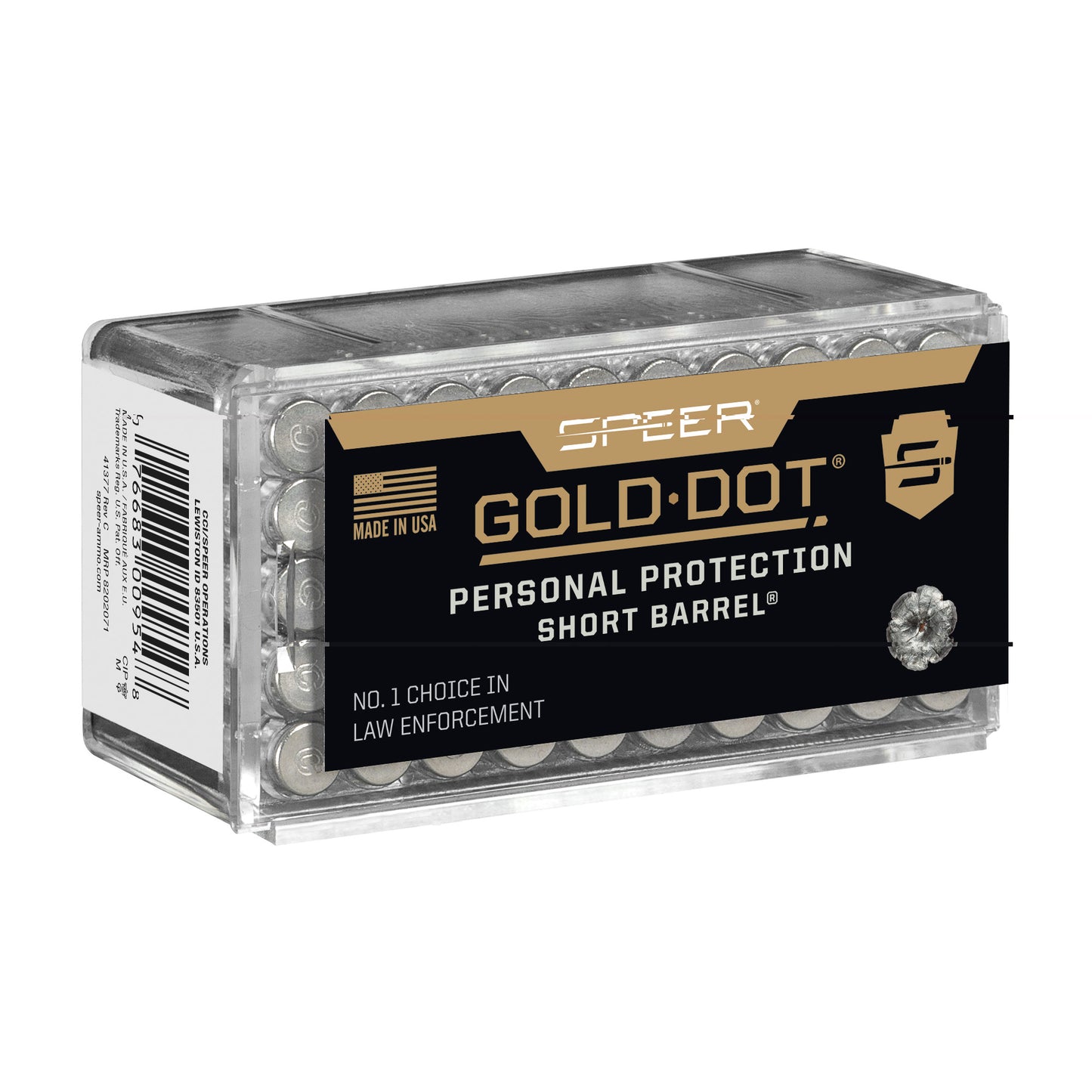 Spr Gold Dot 22wmr 40gr Shrt Brl 50