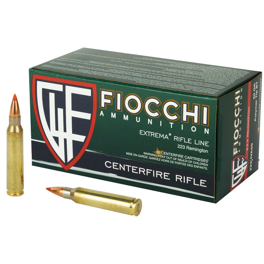 Fiocchi Ammunition, Rifle, 223 Remington, 50 Grain, V-Max, 50 Round Box