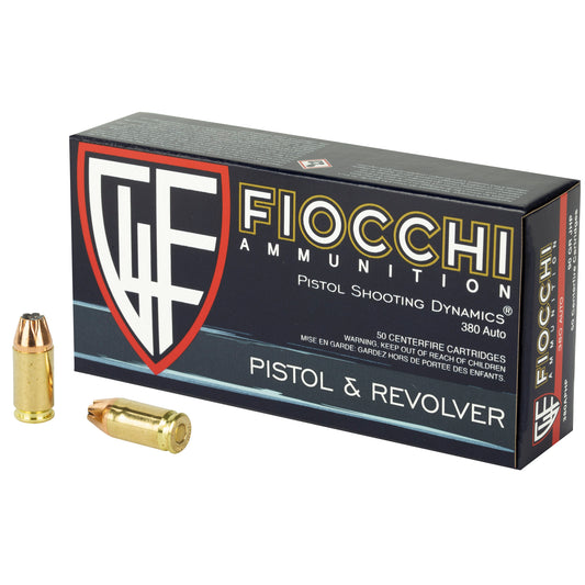 Fiocchi, 380 ACP, 90 Grain | JHP |  (50 Round Box)