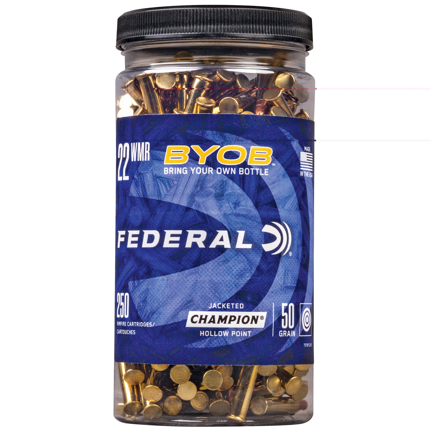 Fed Champ 22wmr 50gr Jhp 250ct Byob