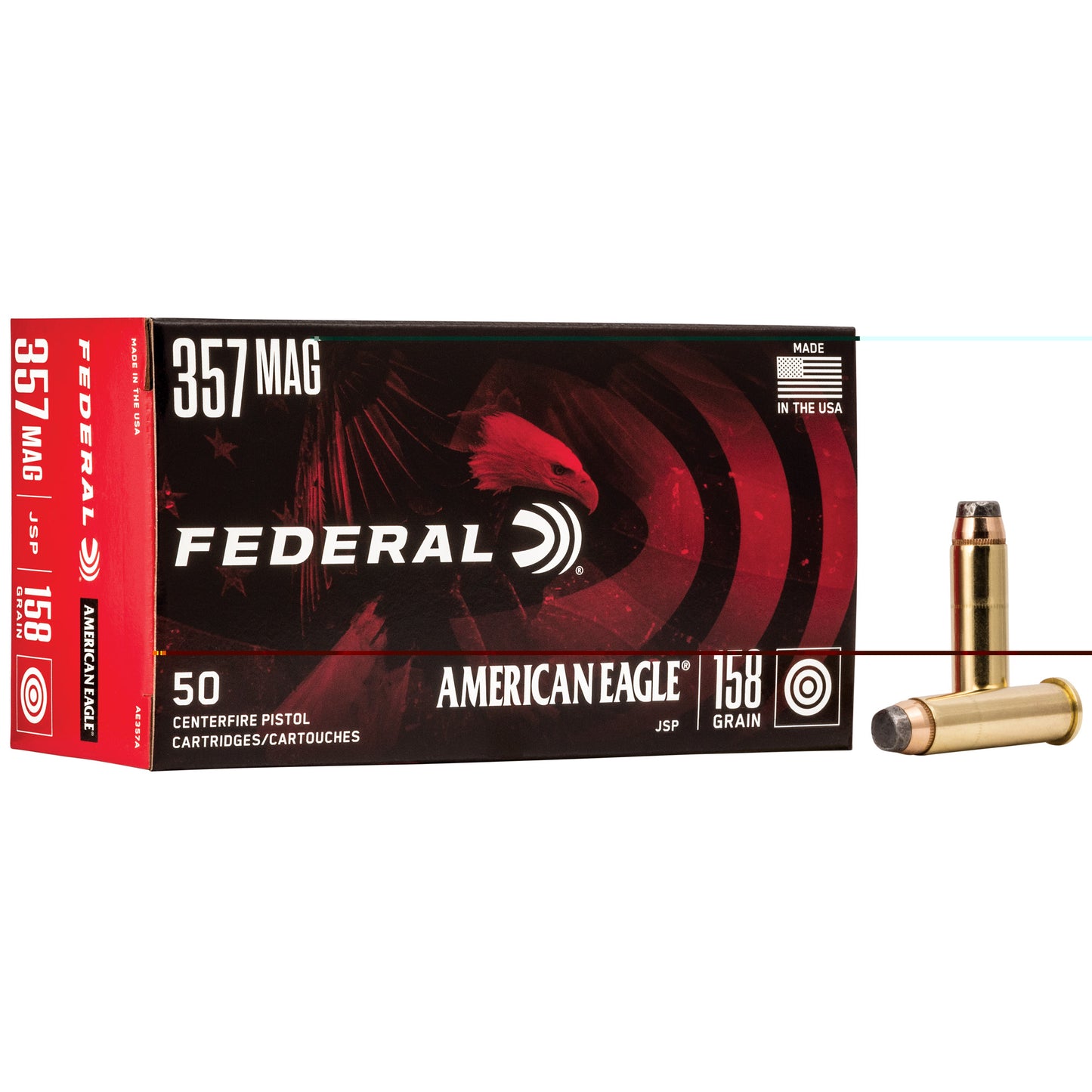 Federal, American Eagle, 357 Mag, 158 Grain | JSP |  (50 Round Box)