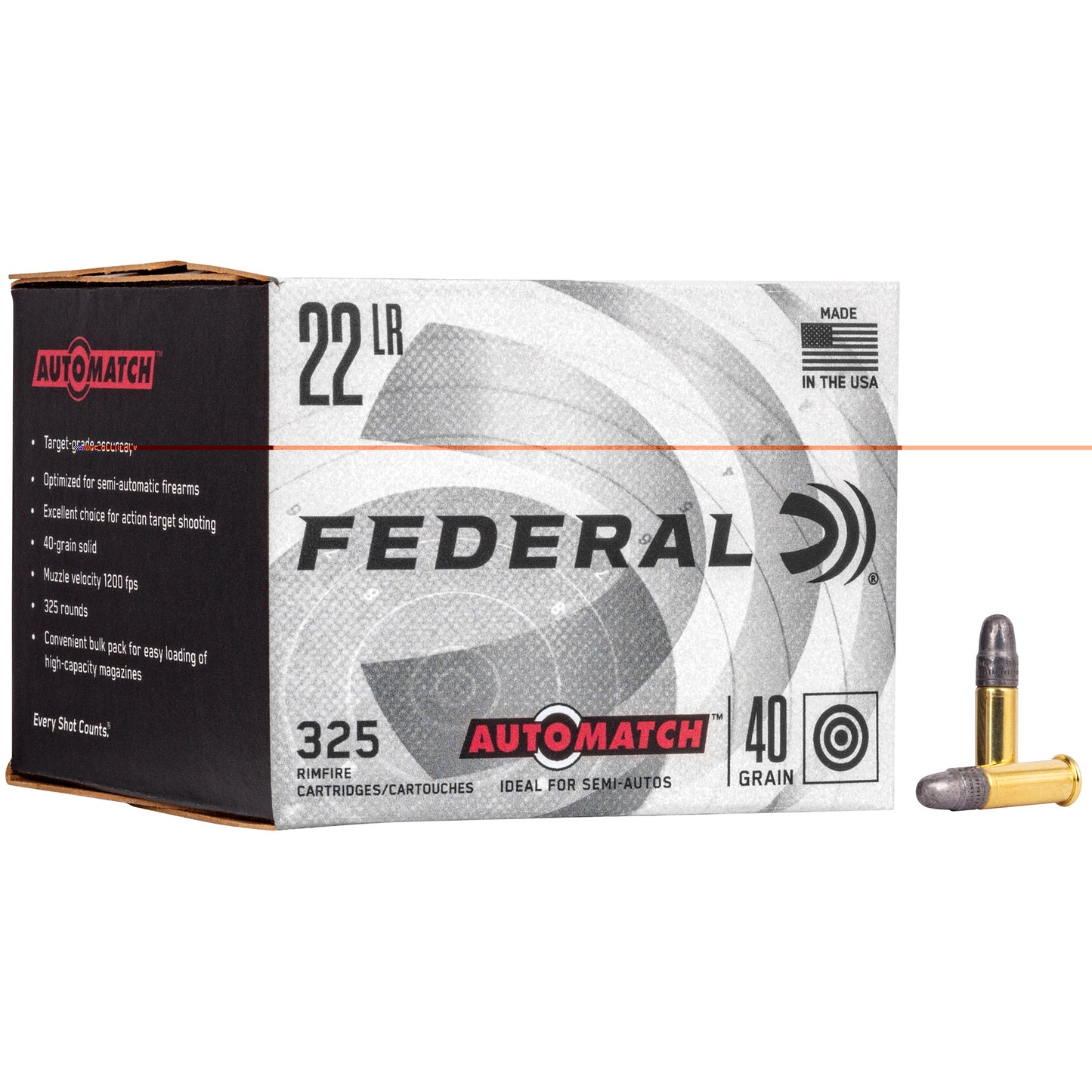 Fed Auto Mtch 22lr 40gr Sld 325/3250