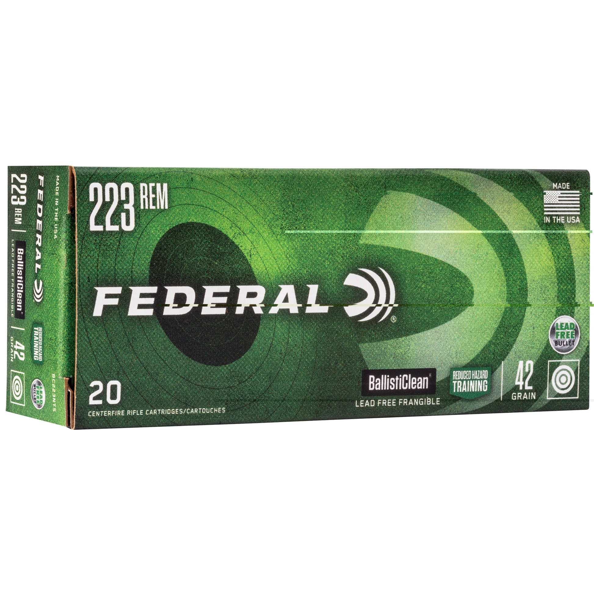 Federal, Ballisticlean, 223 Remington, 42 Grain, Frangible, 20 Round Box