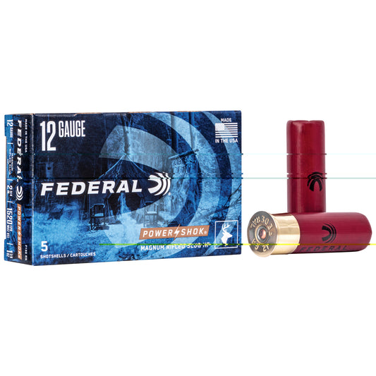 Federal, PowerShok, 12 Gauge, 2.75", Mag Dram, 1.25oz, Rifled Slug, Hollow Point  (5 Round Box)