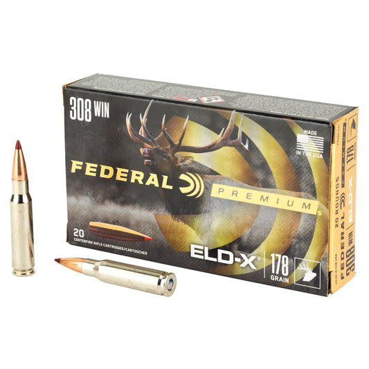 Federal, Federal Premium, Extremely Low Drag eXpanding, 308 Winchester, 178 Grain, Polymer Tip, 20 Round Box