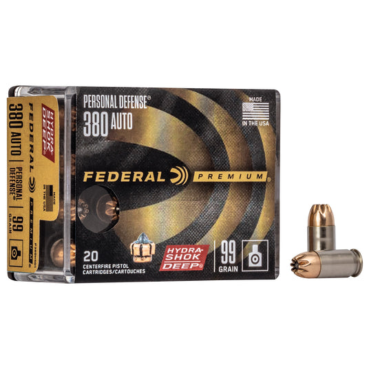 Fed Hydra-shok Deep 380auto 99gr 20/