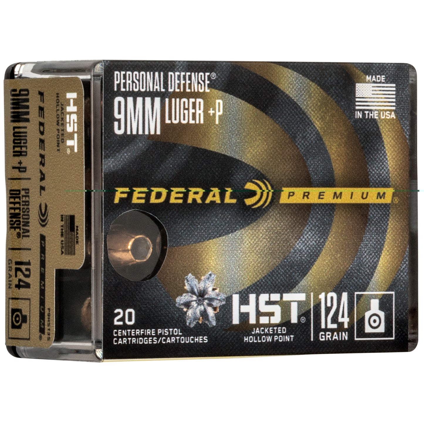 Fed Prm Pd 9mm Hst 124gr Jhp 20/200