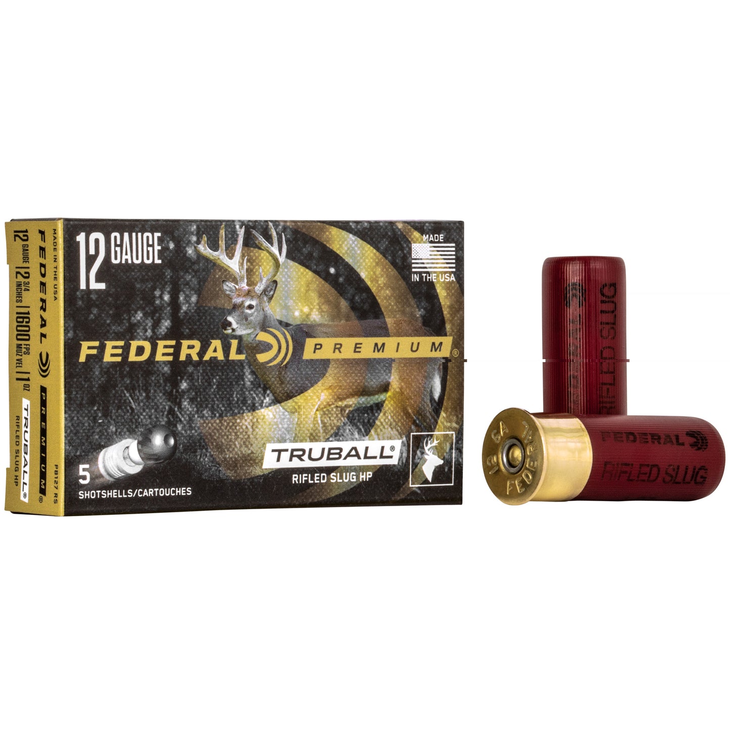 Fed Prm 12ga 2.75" Rifled Slug 5/250