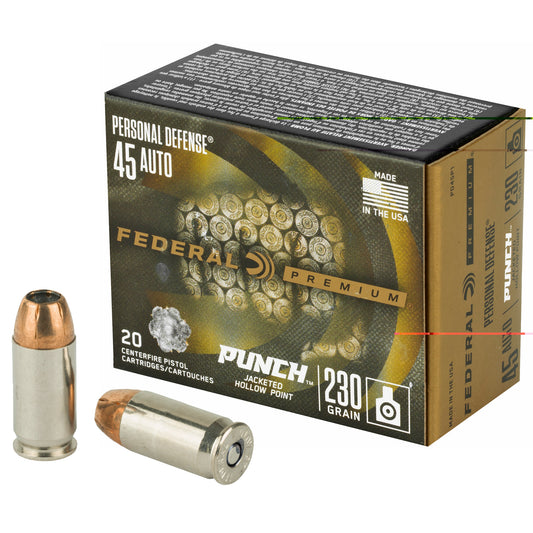 Federal, Punch, 45 ACP, 230 Grain | JHP |  (20 Round Box)