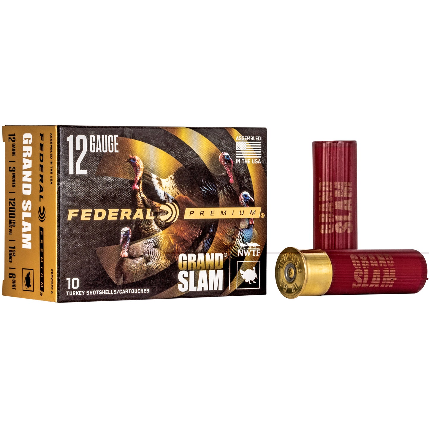 Federal, Grand Slam, 12 Gauge, 3", #6, 1.75oz, Flight Control  (10 Round Box)