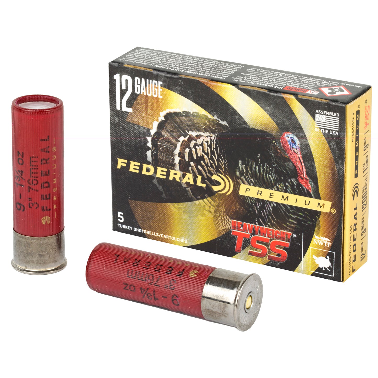 Federal, Heavyweight TSS with Flightcontrol Flex, 12 Gauge 3", #9 Shot, 1 3/4oz, TSS (5 Round Box)