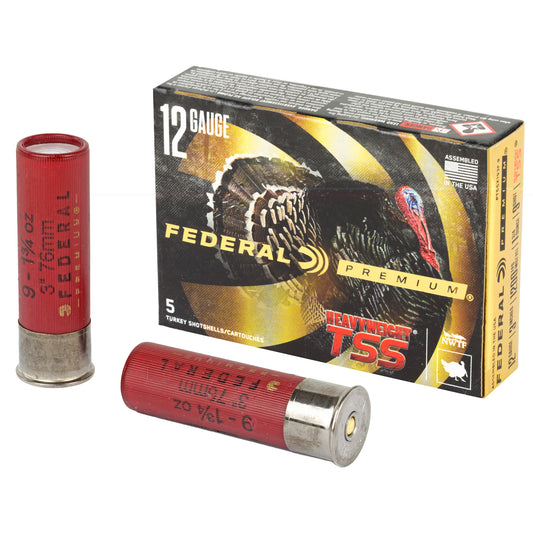 Federal, Heavyweight TSS with Flightcontrol Flex, 12 Gauge 3", #9 Shot, 1 3/4oz, TSS (5 Round Box)