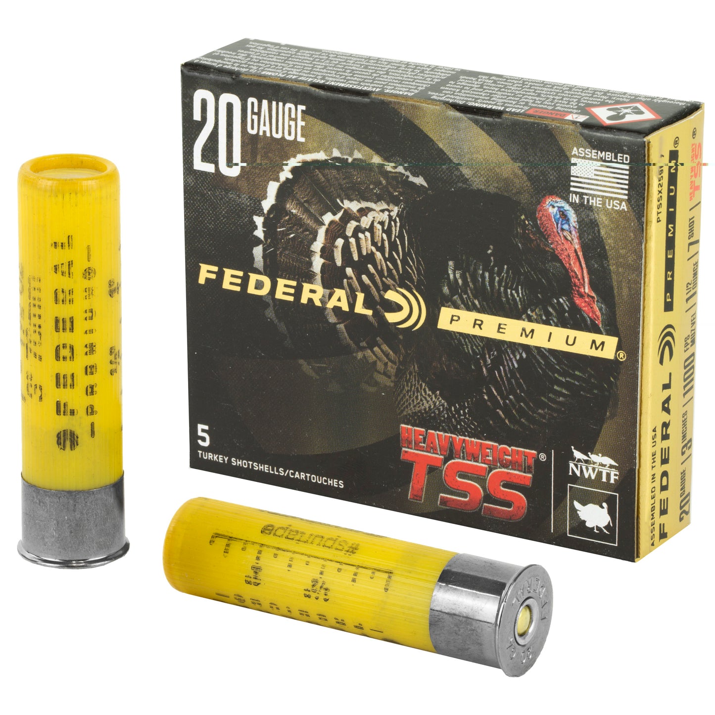 Federal, Heavyweight TSS with Flightcontrol Flex, 20 Gauge 3", #7 Shot, 1 1/2oz  (5 Round Box)