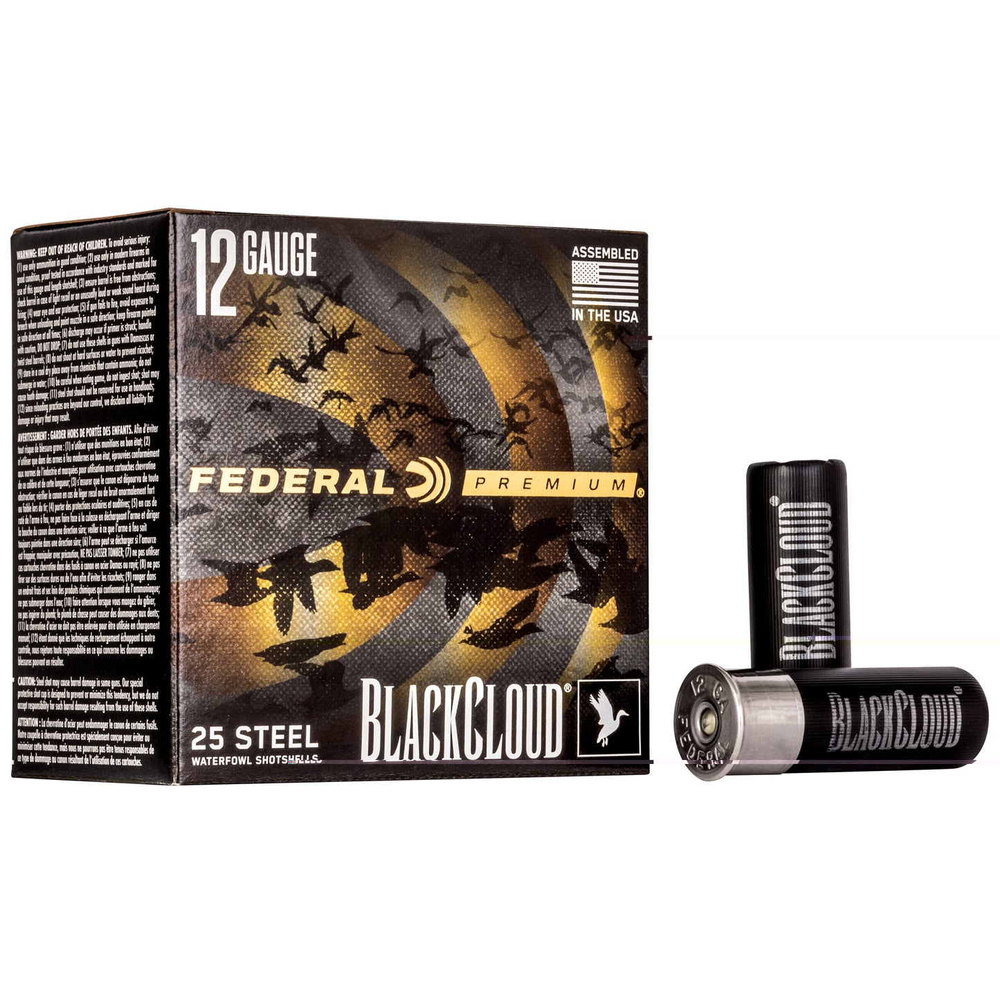 Fed Blk Cloud 12ga 2.75 #2 25/250