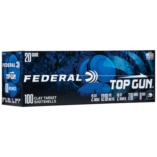 Federal, Top Gun, 20 Gauge 2.75", #8, 7/8 oz.  (100 Round box)