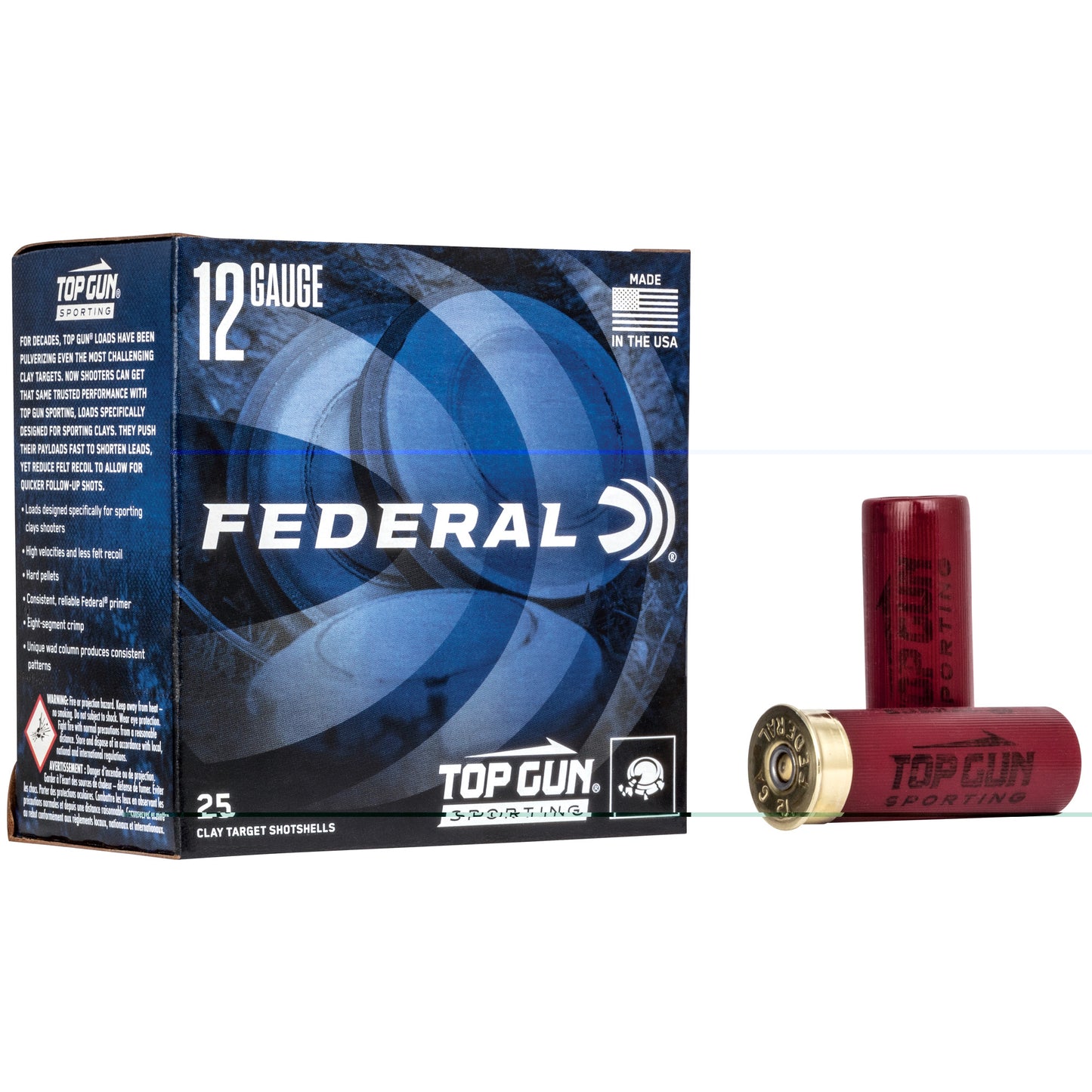 Federal, Top Gun Sporting, 12 Gauge 2.75", #7.5, 1 oz  (25 Round Box)