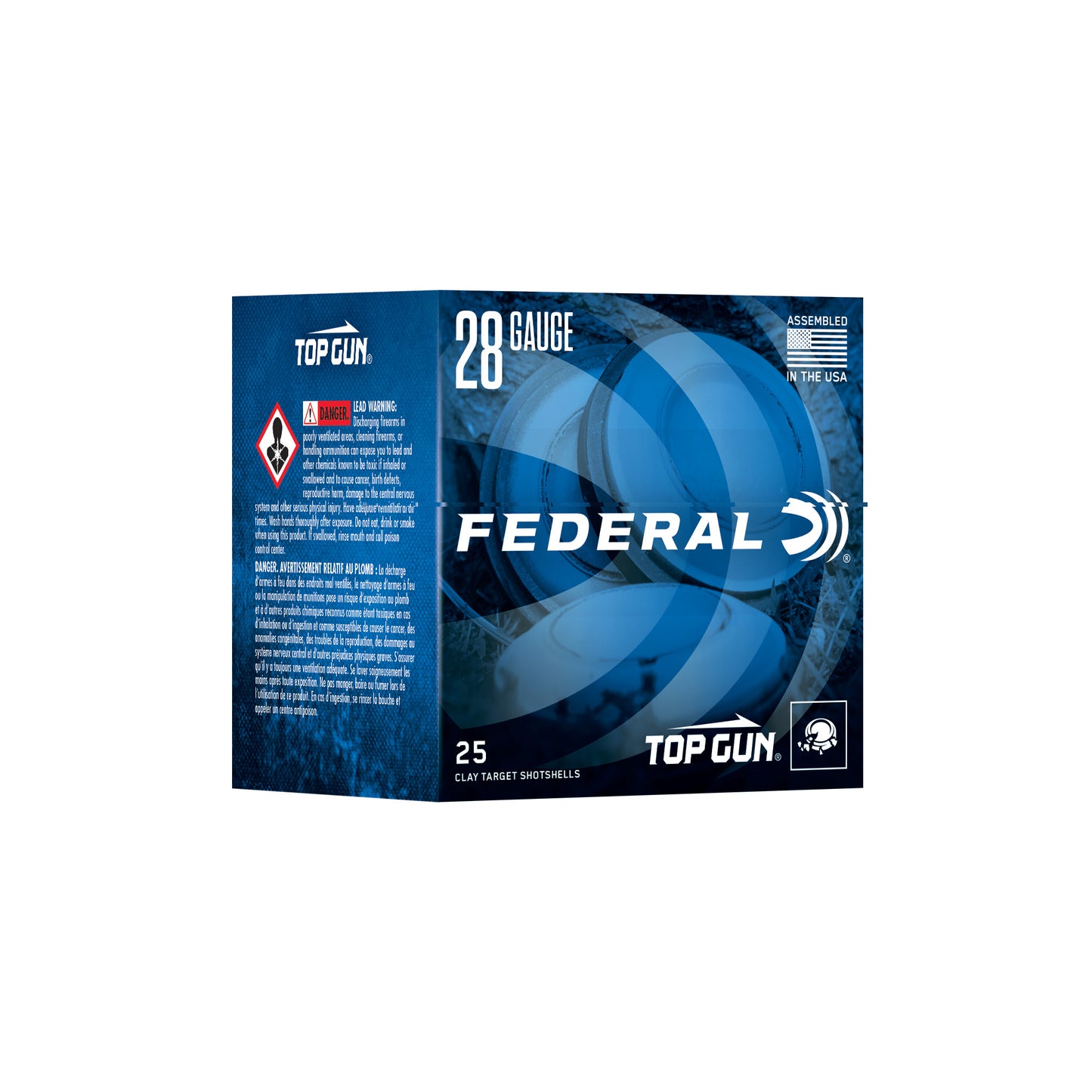 Federal, Top Gun, 28 Gauge 2.75", #9, 3/4 oz, Lead  (25 Round Box)