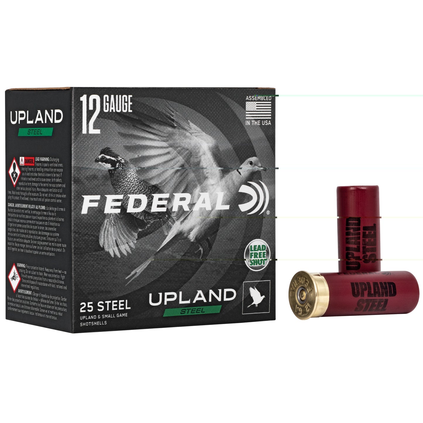 Federal, Upland Steel, 12 Gauge 2.75", #6, 1 oz, Steel Shot  (25 Round Box)