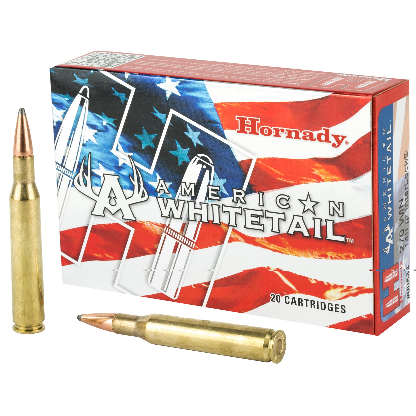 Hornady, American Whitetail, 270 Win, 140 Grain, InterLock  (20 Round Box)