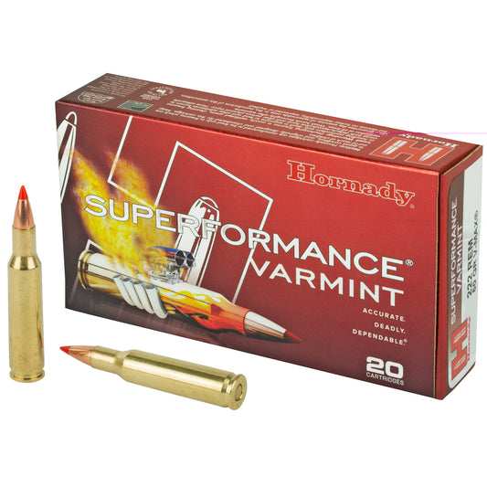 Hornady, Superformance Varmint, 222 Remington, 50 Grain, V-Max, (20 Round Box)