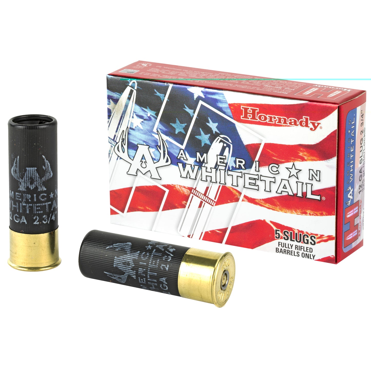 Hornady, American Whitetail, 12 Gauge, 2.75", 325 Grain, InterLock, Rifled Slug  (5 Round Box)