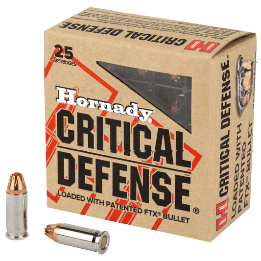 Hornady, Critical Defense, .25 ACP, 35 Grain | Flextip, FTX | 25 Rounds per Box 