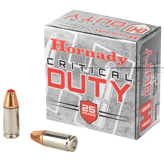 Hornady, Critical Duty, 9mm Luger, 135 Grain | FlexLock | 25 Round Box 