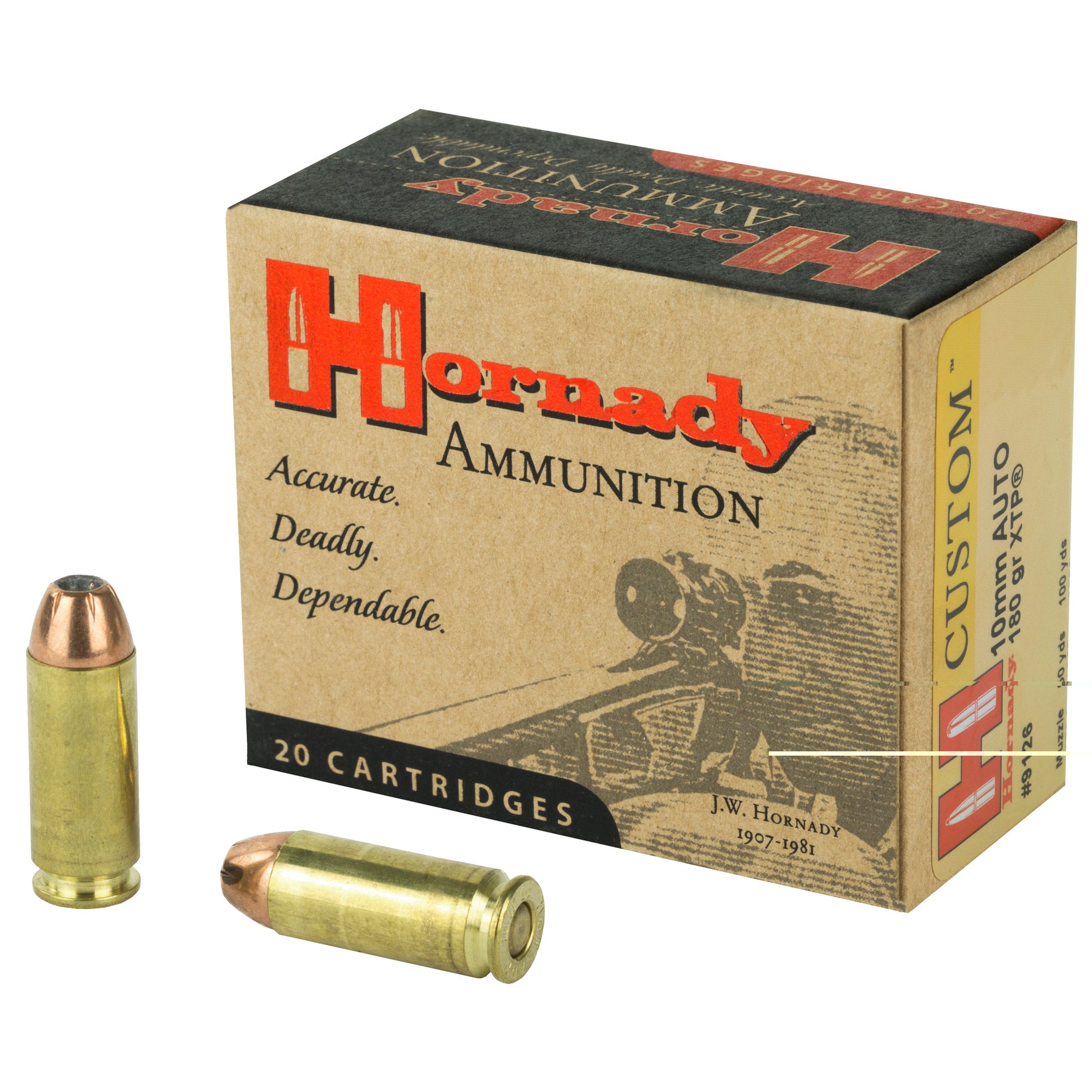 Hornady 10mm, 180grain XTP, 20 Rounds per Box