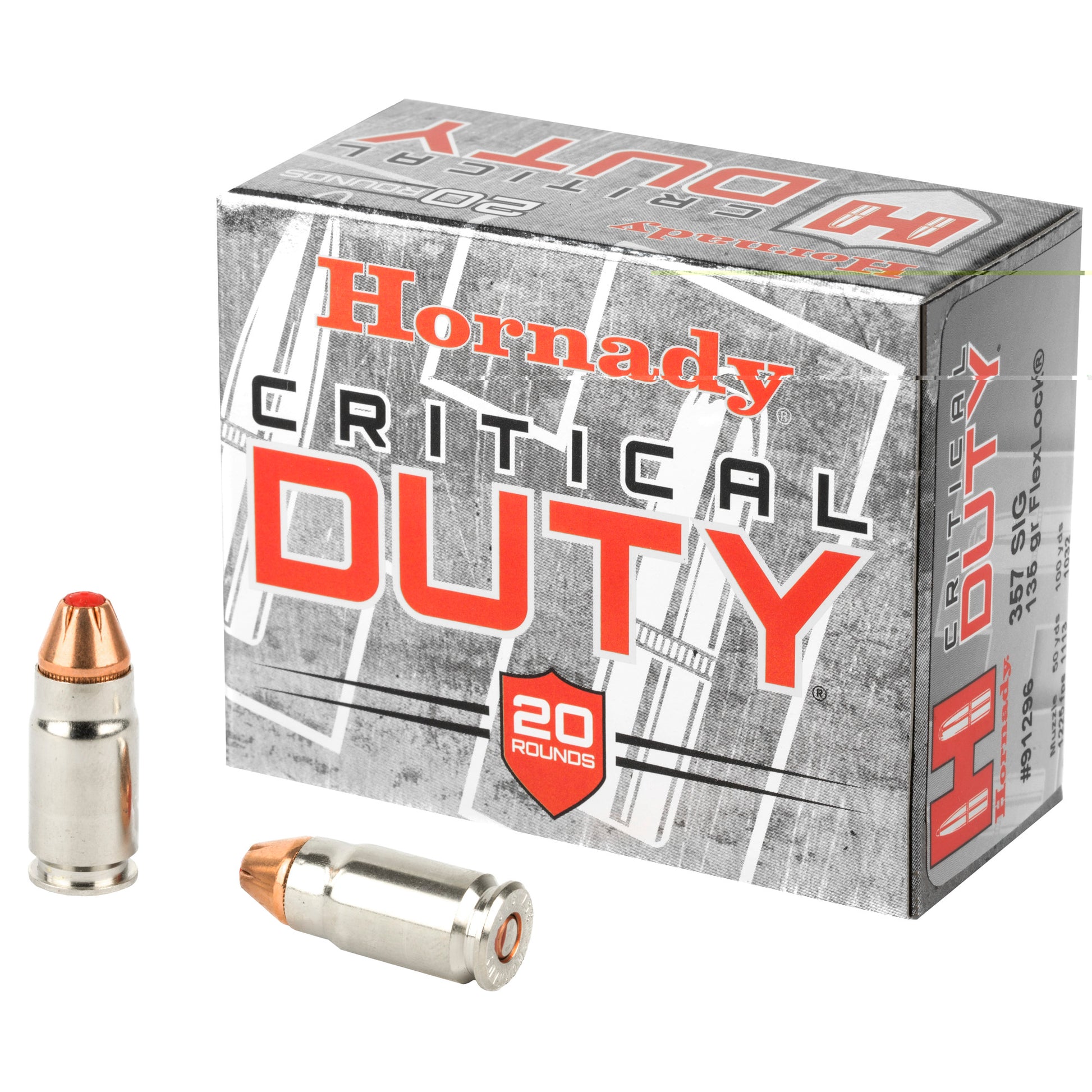 Hornady, .357 Sig, 135 Grain, FlexLock, Critical Duty, 20 Rounds per Box