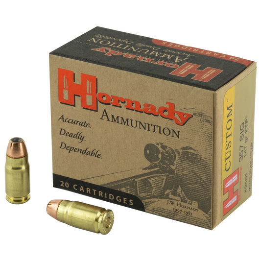 Hornady, Custom, .357 Sig, 147 Grain | Extreme Terminal Performance, XTP | 20 Rounds per Box