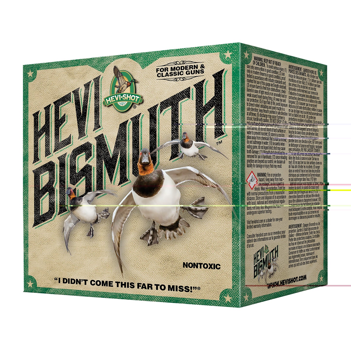 HEVI-Shot, HEVI-Shot, HEVI-Bismuth, 12 Gauge 3", Max Dram, 1 3/8 oz, #4 Shot Size  (25 Round Box)