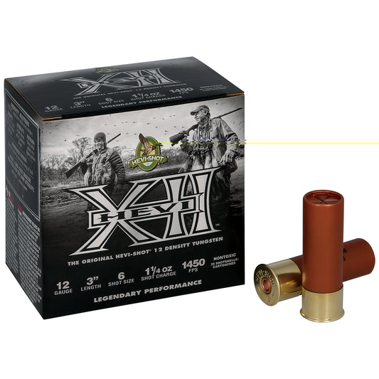 HEVI-Shot, HEVI-SHOT, Hevi XII, 12 Gauge 3", #6, 1 1/4 oz  (25 Round Box)