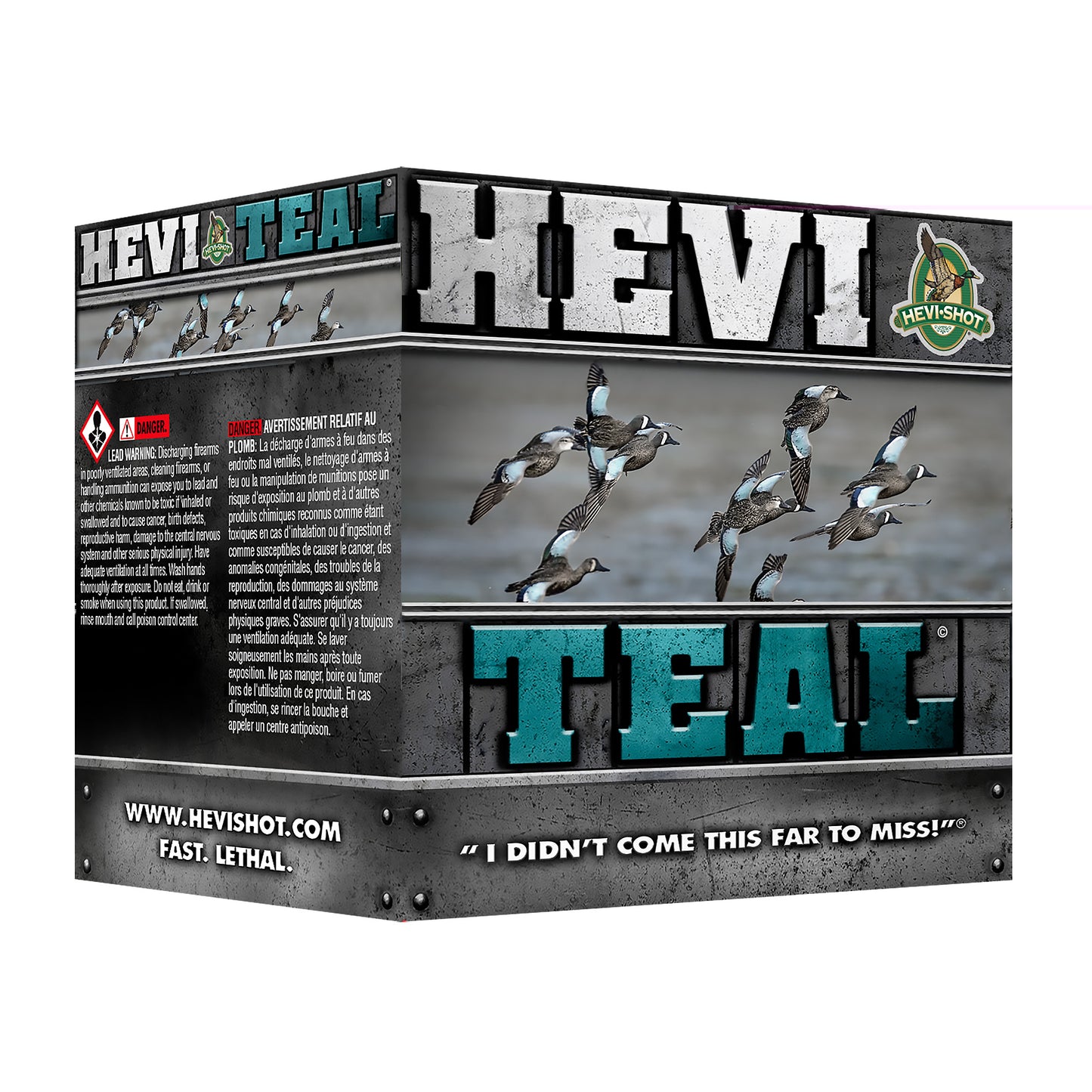 HEVI-Shot, HEVI-Teal, 12 Gauge 3", Max Dram, 1 1/4 oz, #6 Shot Size  (25 Round Box)