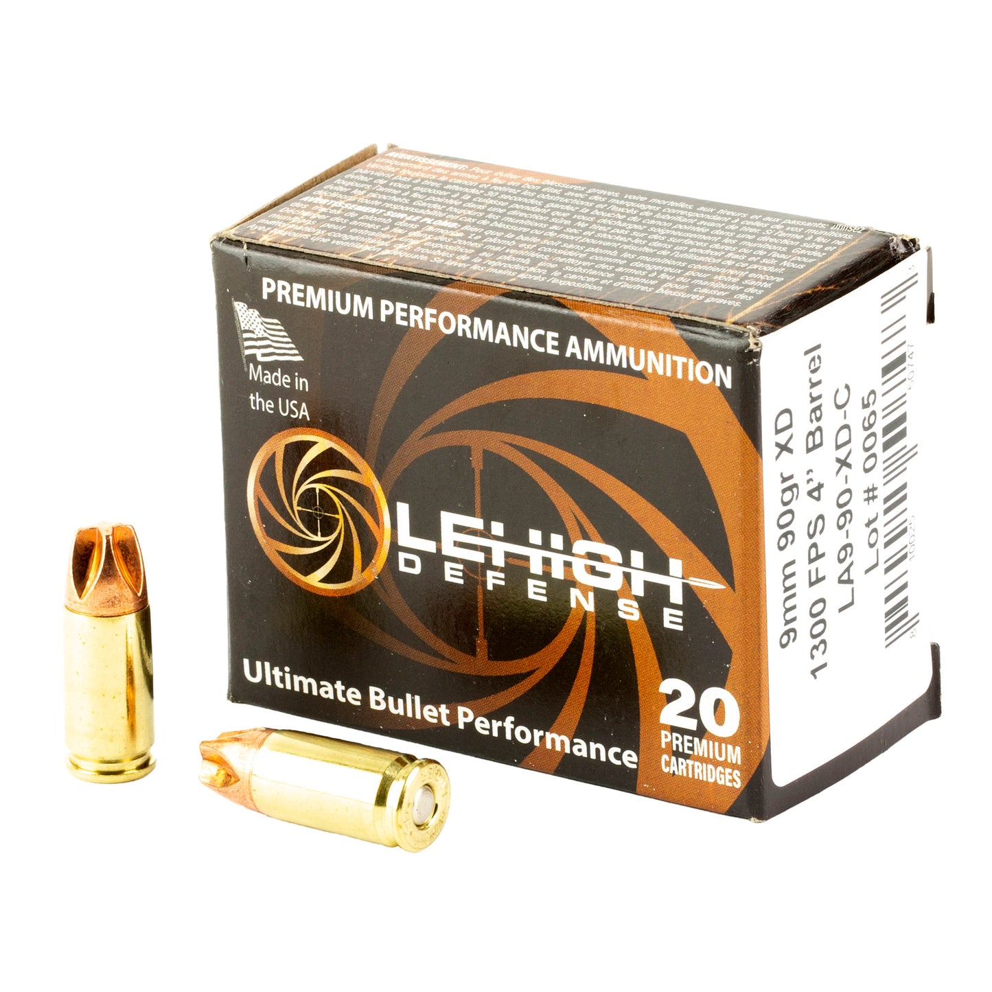 Lehigh Defense, 9mm, 90 Grain | Extreme Defense, XD | 20 Round Box 